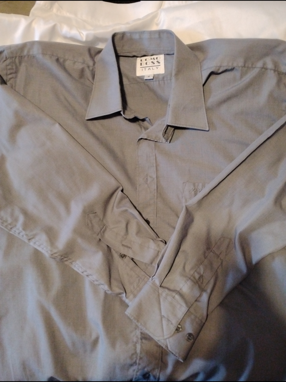 Boss Men's Dress Shirt in Light Gray
